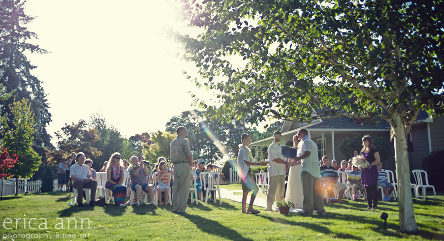 Backyard Hawaiian Wedding Photography Ceremony