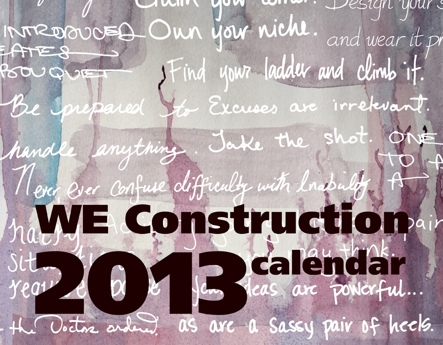 We Construction Calendar Cover