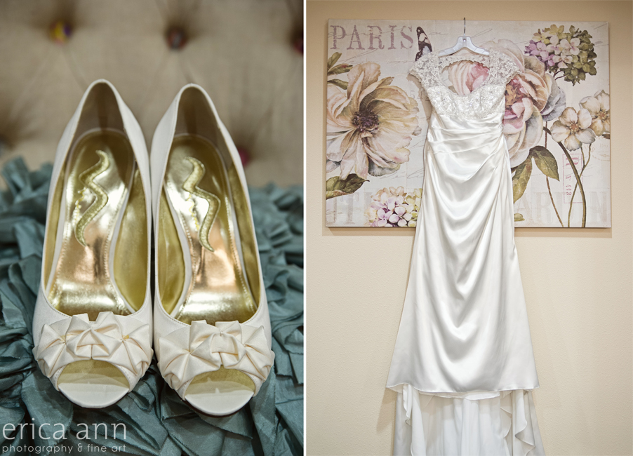 Abernethy Chapel Wedding Photographer Shoes and Wedding Dress