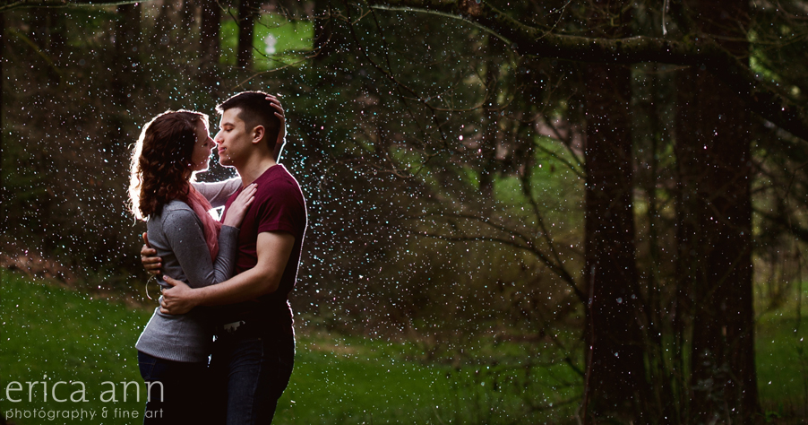 Portland Engagement Session in the Rain
