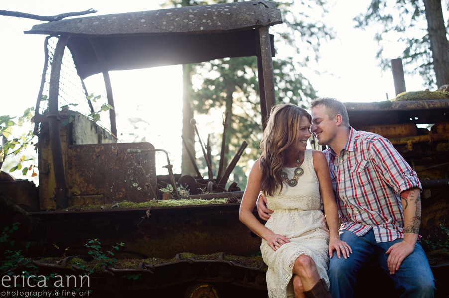 Portland Oregon Sunny Day Engagement Session Tractor