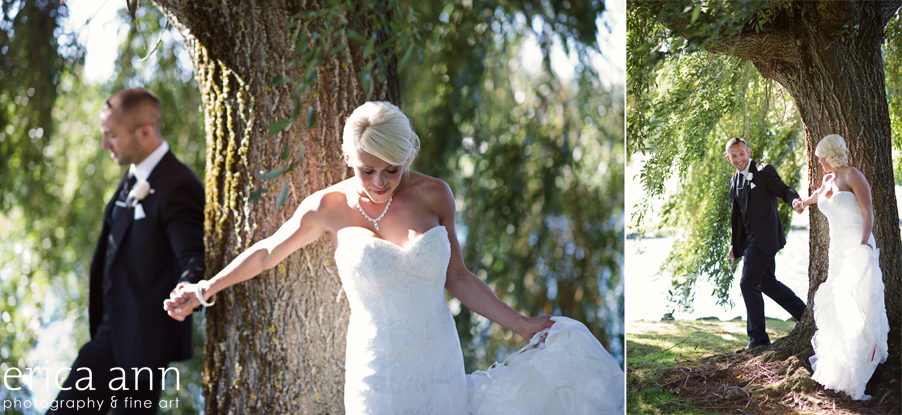 Langdon Farms Wedding Photographer Aurora Oregon FIrst Look