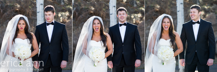 Broken Top Wedding Photos bride and groom faces