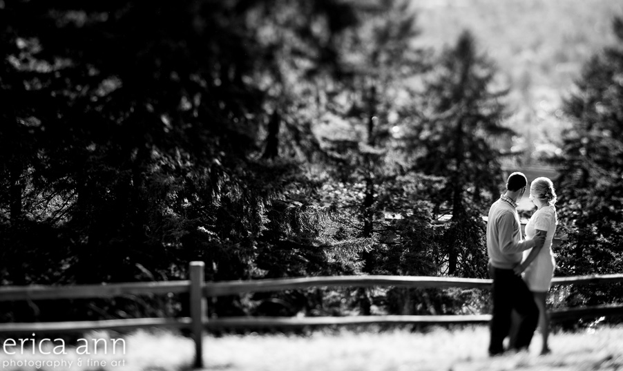 Mt Tabor Engagement Session Black and White