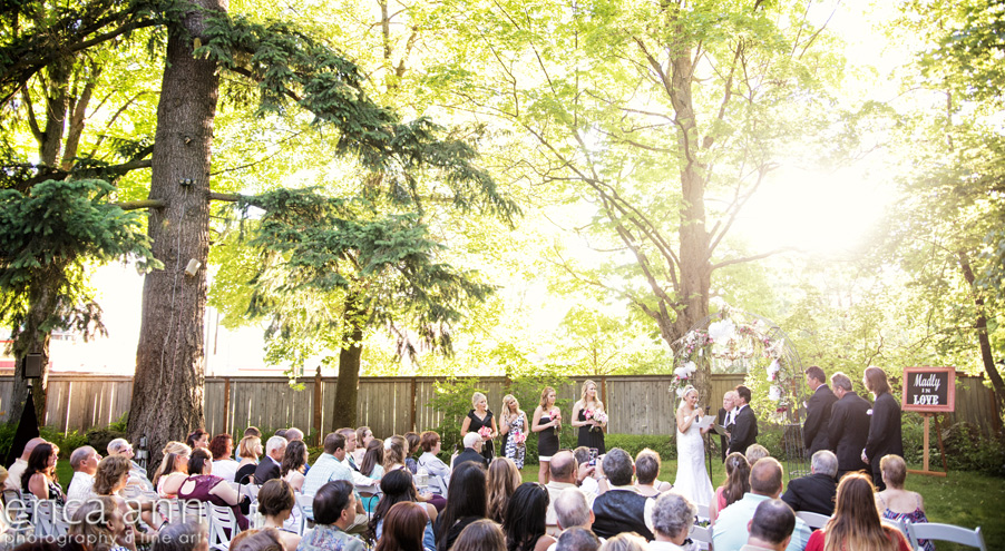 Wedding Ceremony backyard