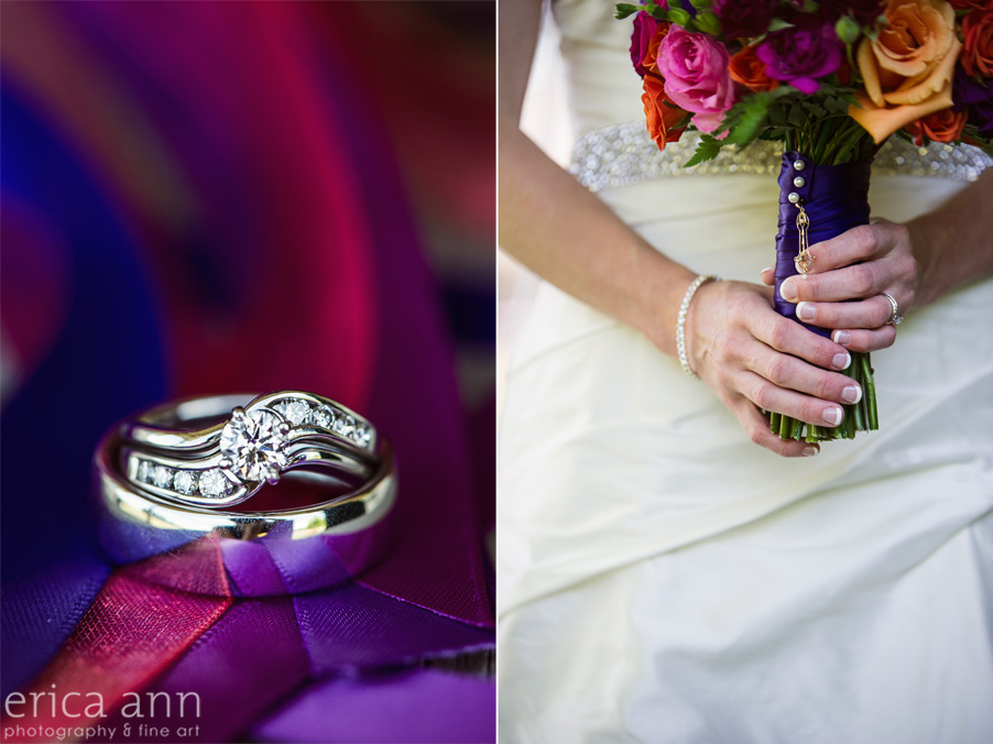 rings and bouquet
