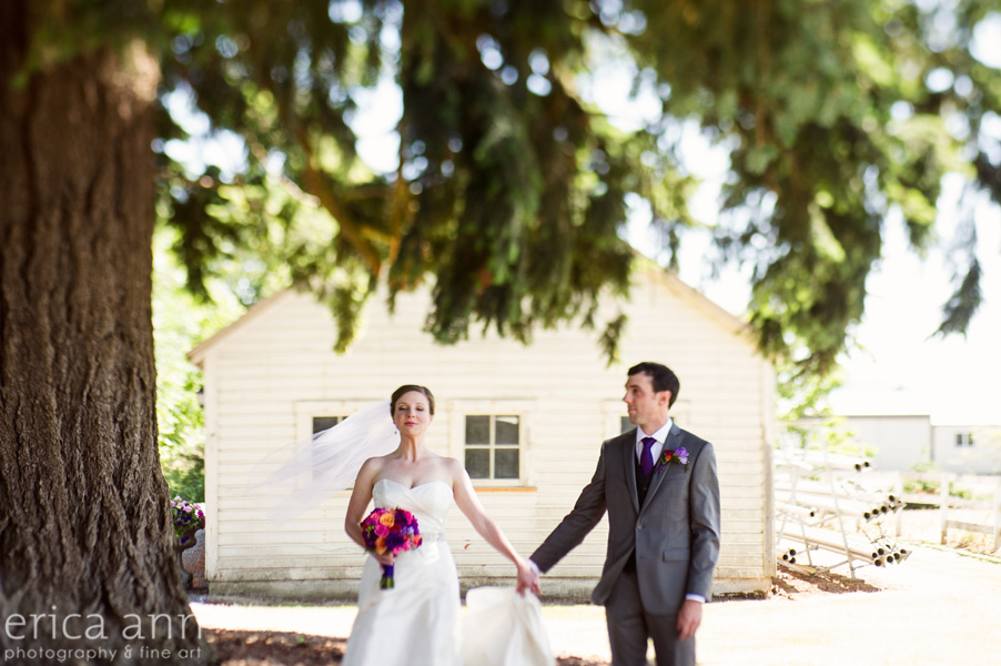 yellow gold farm bride and groom