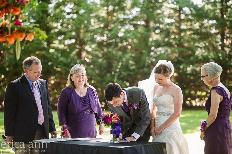 signing the marriage certificate