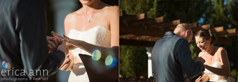 Water Oasis Wedding Ceremony rings