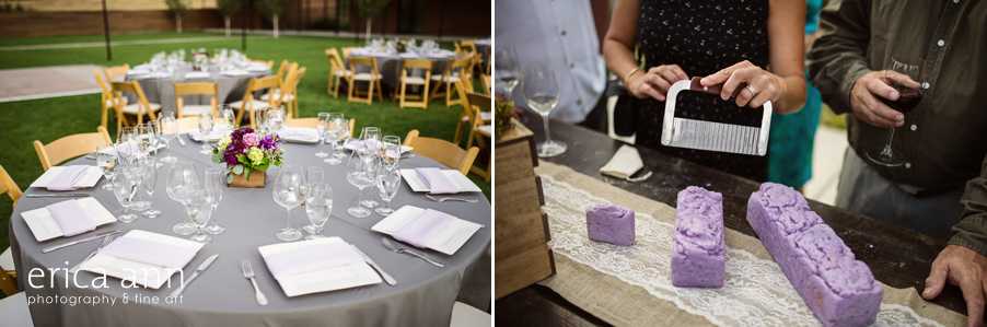 Ponzi Winery Wedding Reception Tables