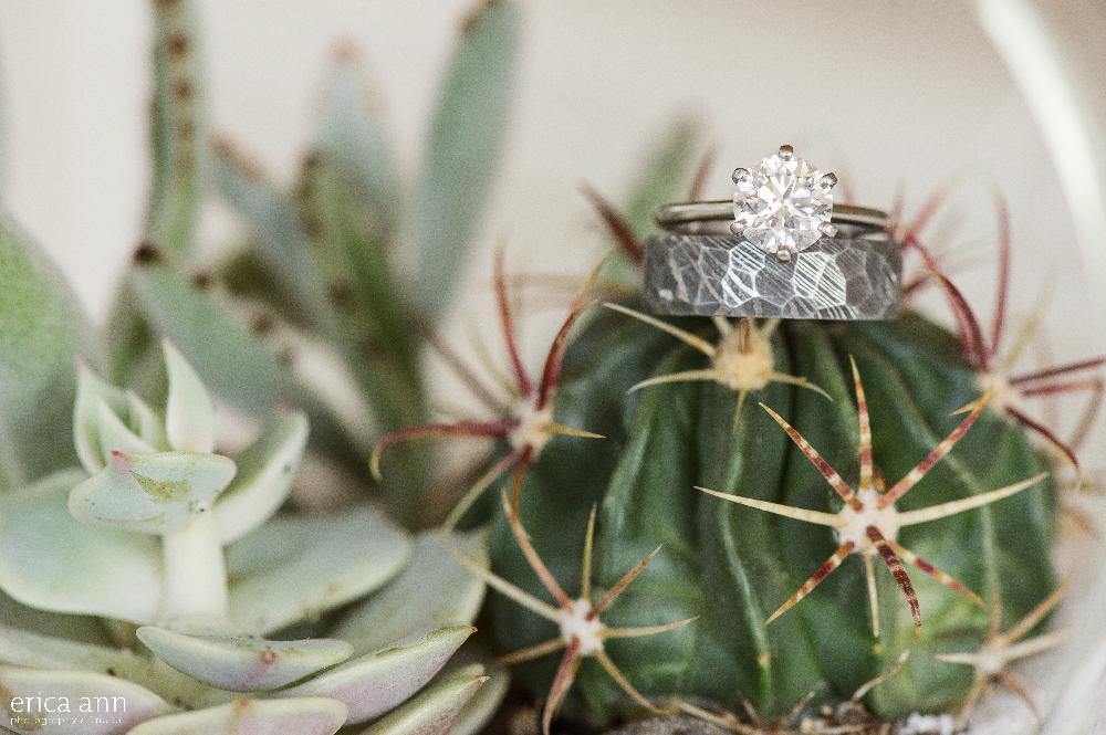 California beach wedding rings